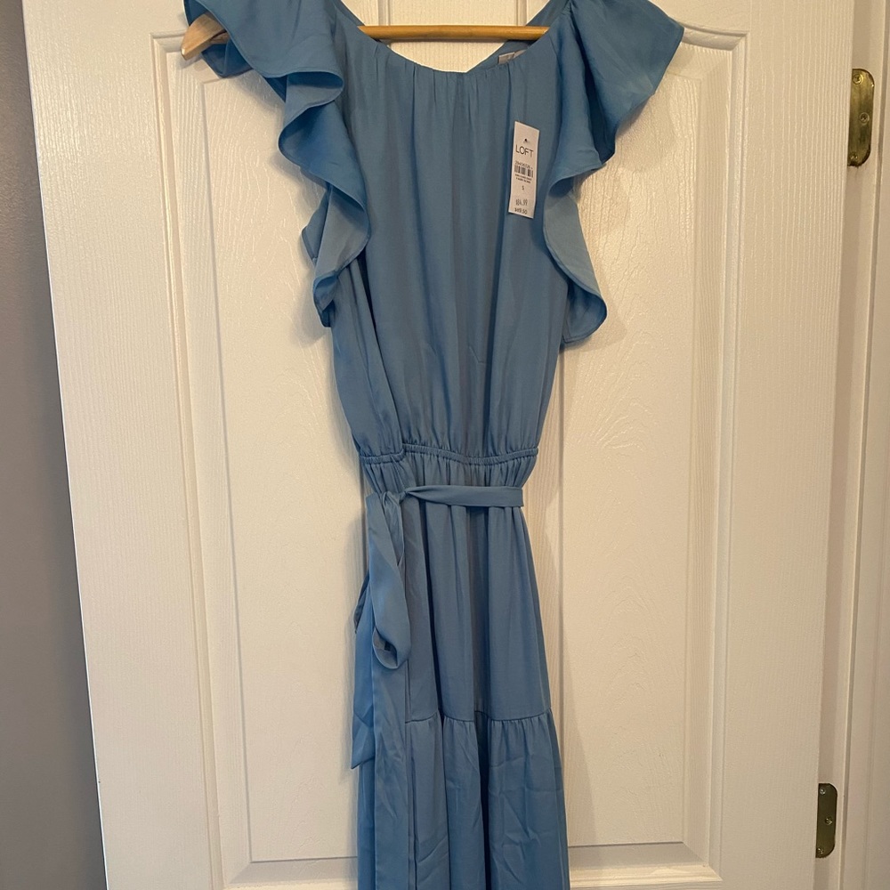 Brand New Loft Ruffle Tiered Dress